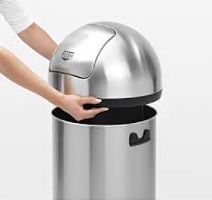 POUBELLE BRABANTIA PUSH BIN 60L ARGENT